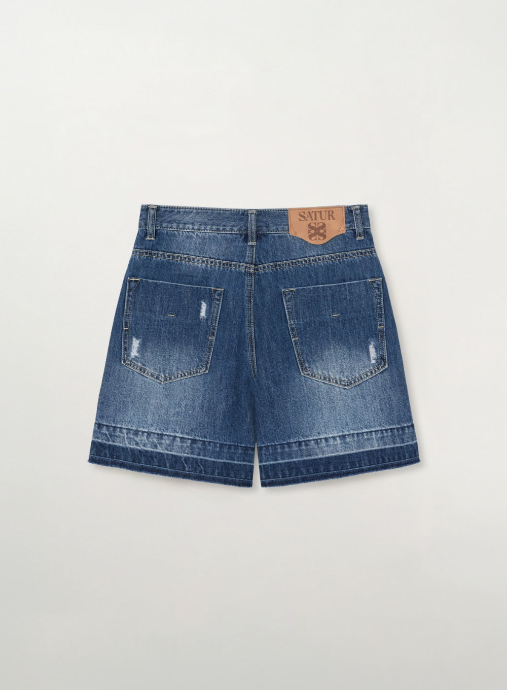 Satur (W) Gabon Wide Denim Shorts - Blue