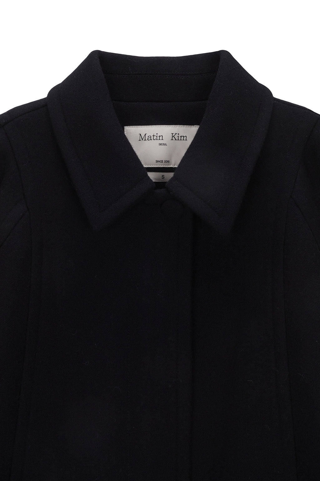 Matinkim Raglan Wool Half Coat IN Navy