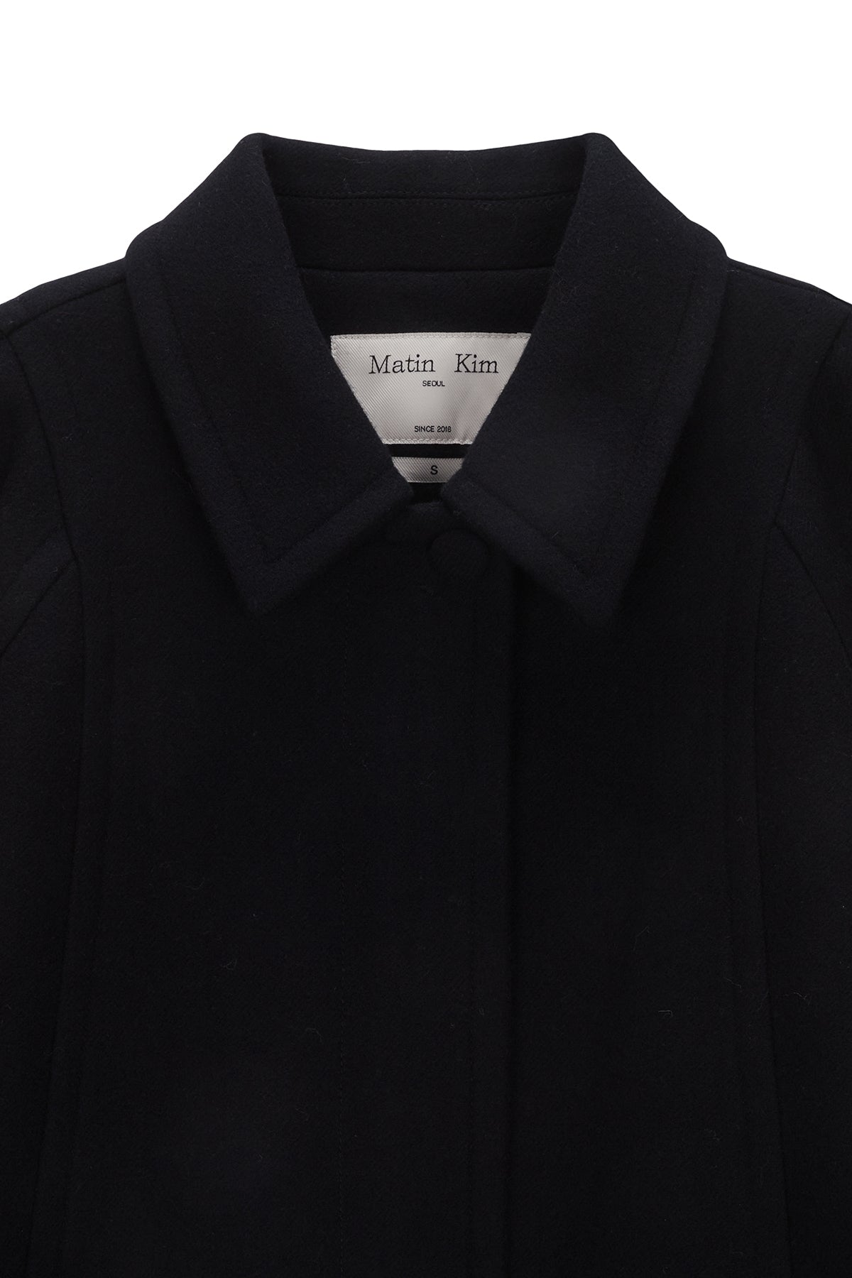 Matinkim Raglan Wool Half Coat IN Navy