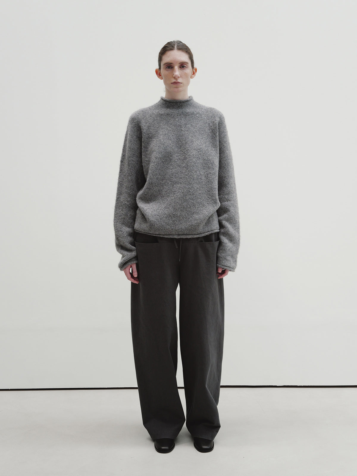 Moia soft mock knit (gray)