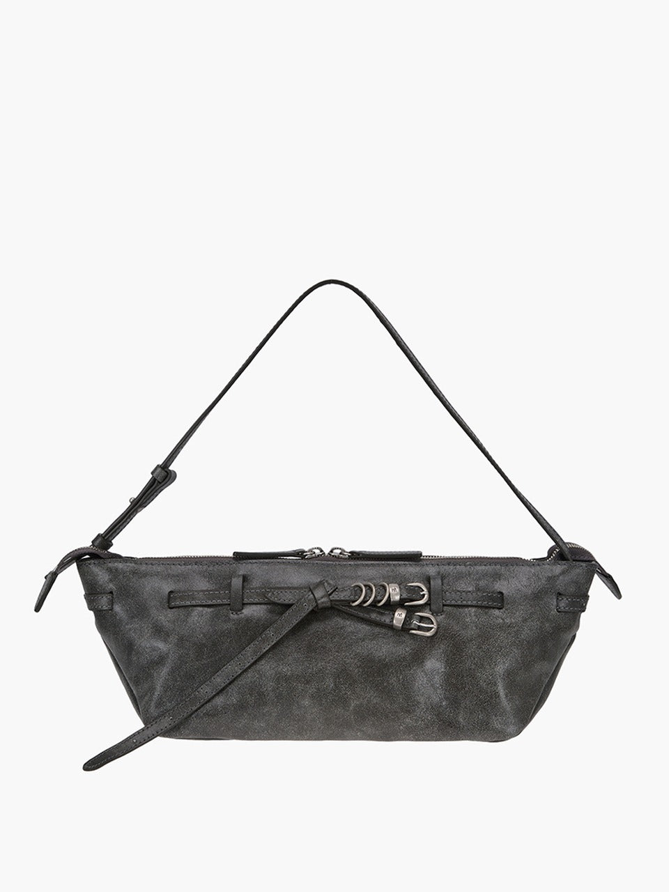 Margesherwood Grandma Used Sling Bag white+grey two-tone cracked
