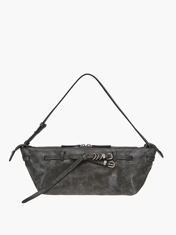 Margesherwood Grandma Used Sling Bag white+grey two-tone cracked