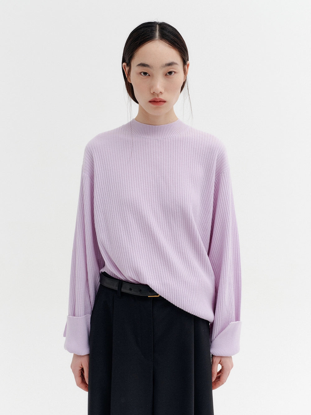 EENK Rib Knitwear Pullover - Lavender