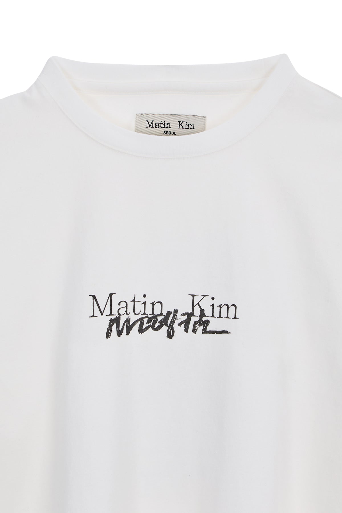 [matinkim] HANGEUL LOGO ARCHIVE LONG SLEEVE IN WHITE