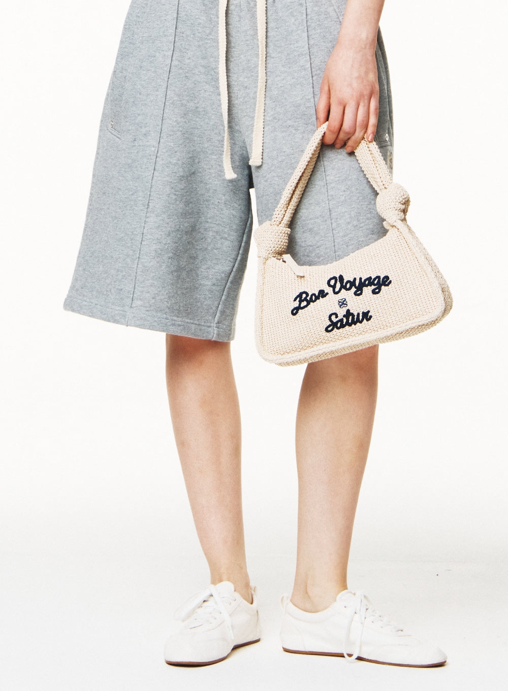 [satur] Bon Voyage Raffia Shoulder Bag - Cream