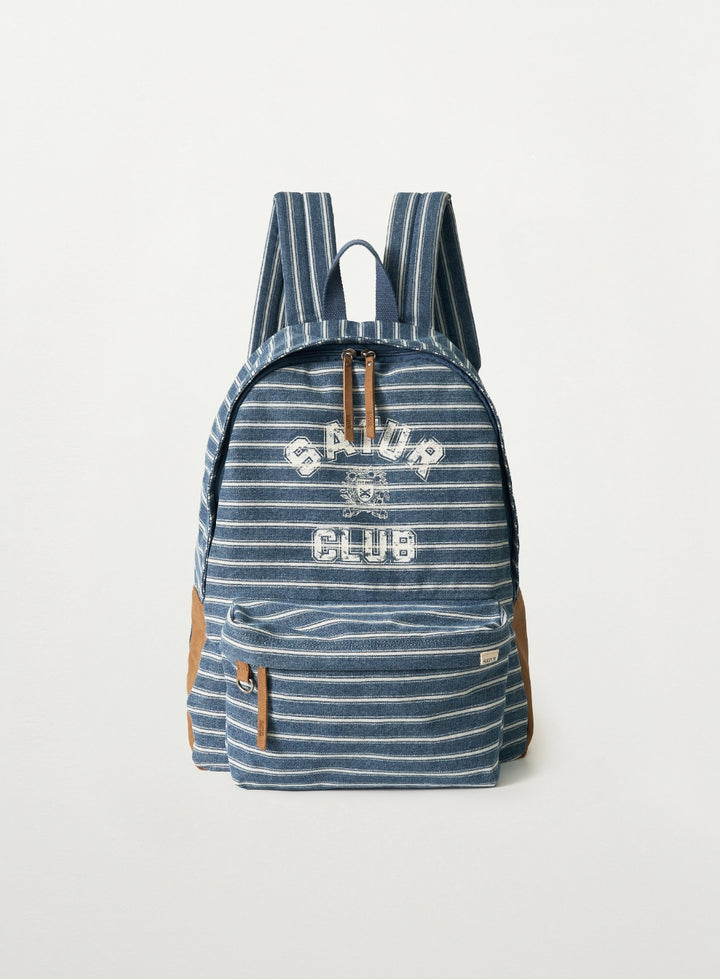 Satur Classic Striped Backpack - Blue