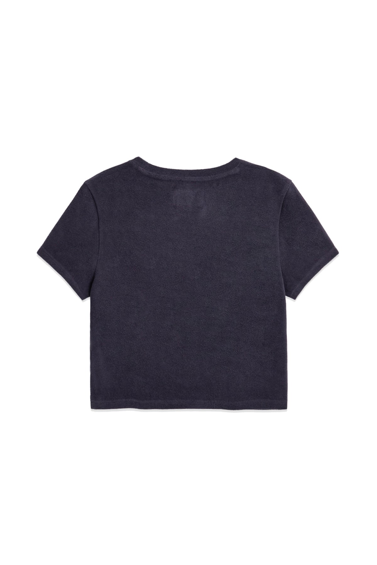 [matinkim] LOGO POINT TERRY CROP TOP IN NAVY