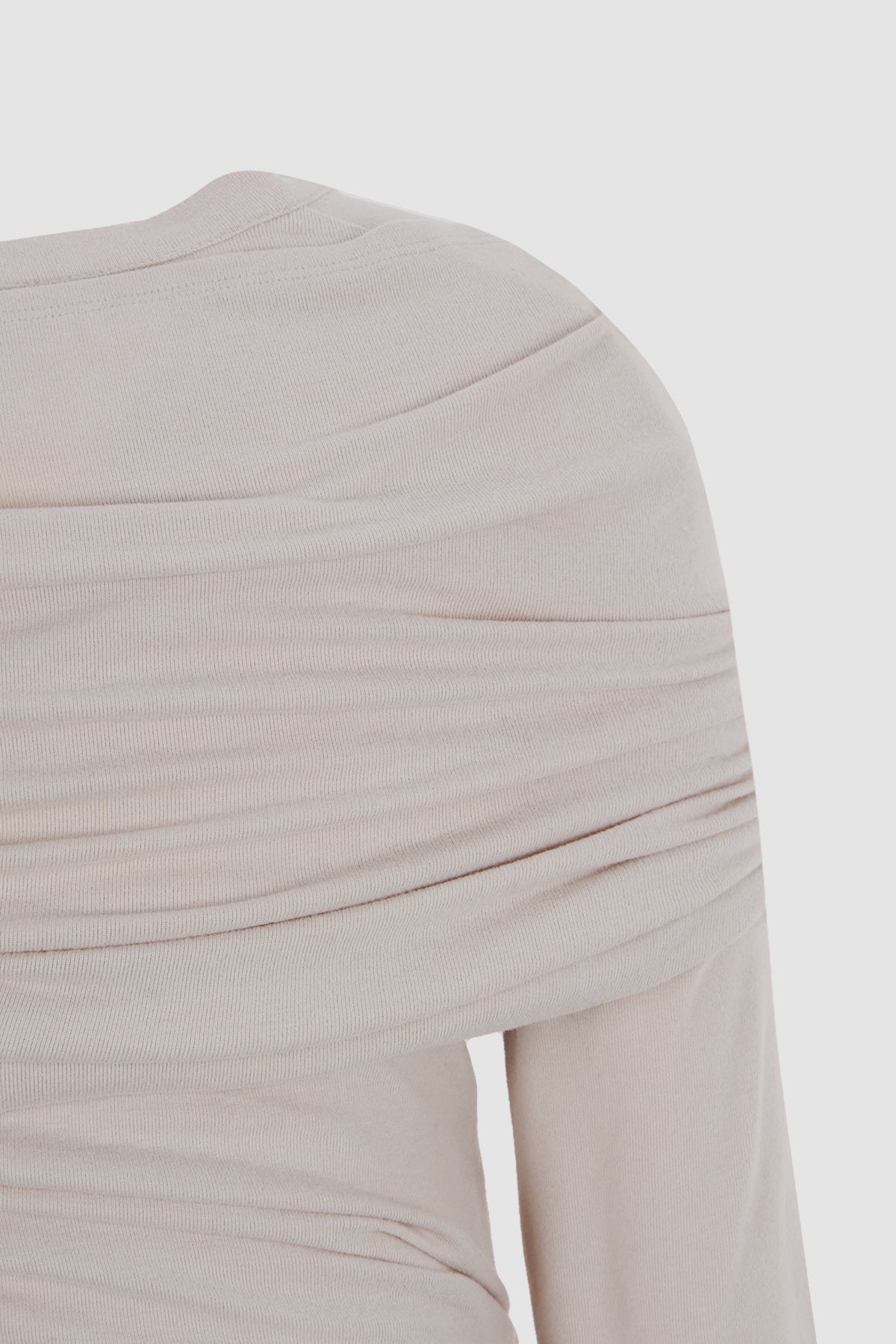 Matinkim Off Shoulder Detail Top IN Light Beige