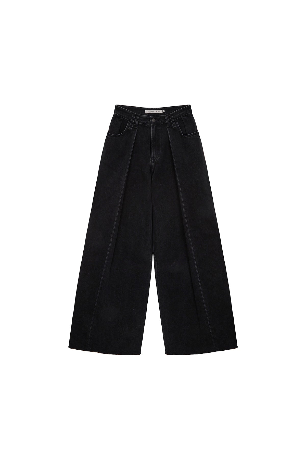 Matinkim Tuck Point Wide Denim Pants IN Black