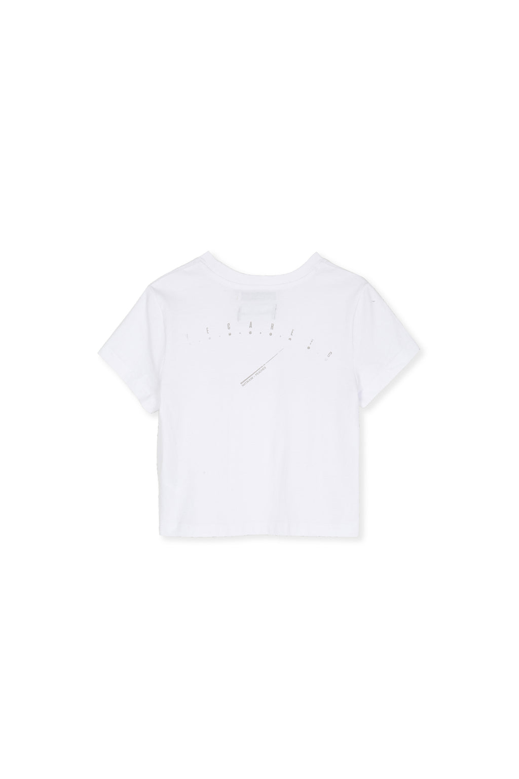 [matinkim] PEACHES LOGO GRAPHIC CROP TOP IN WHITE