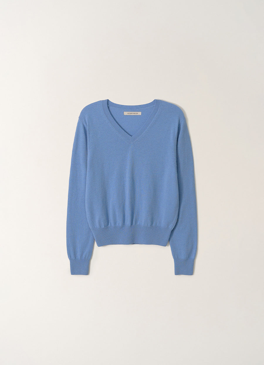 Nothing Written Minty v-neck pullover (Soft blue)