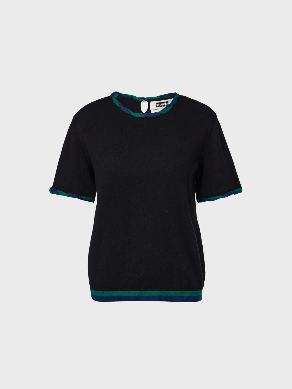 EENK Twist Edge Knit Top - Black
