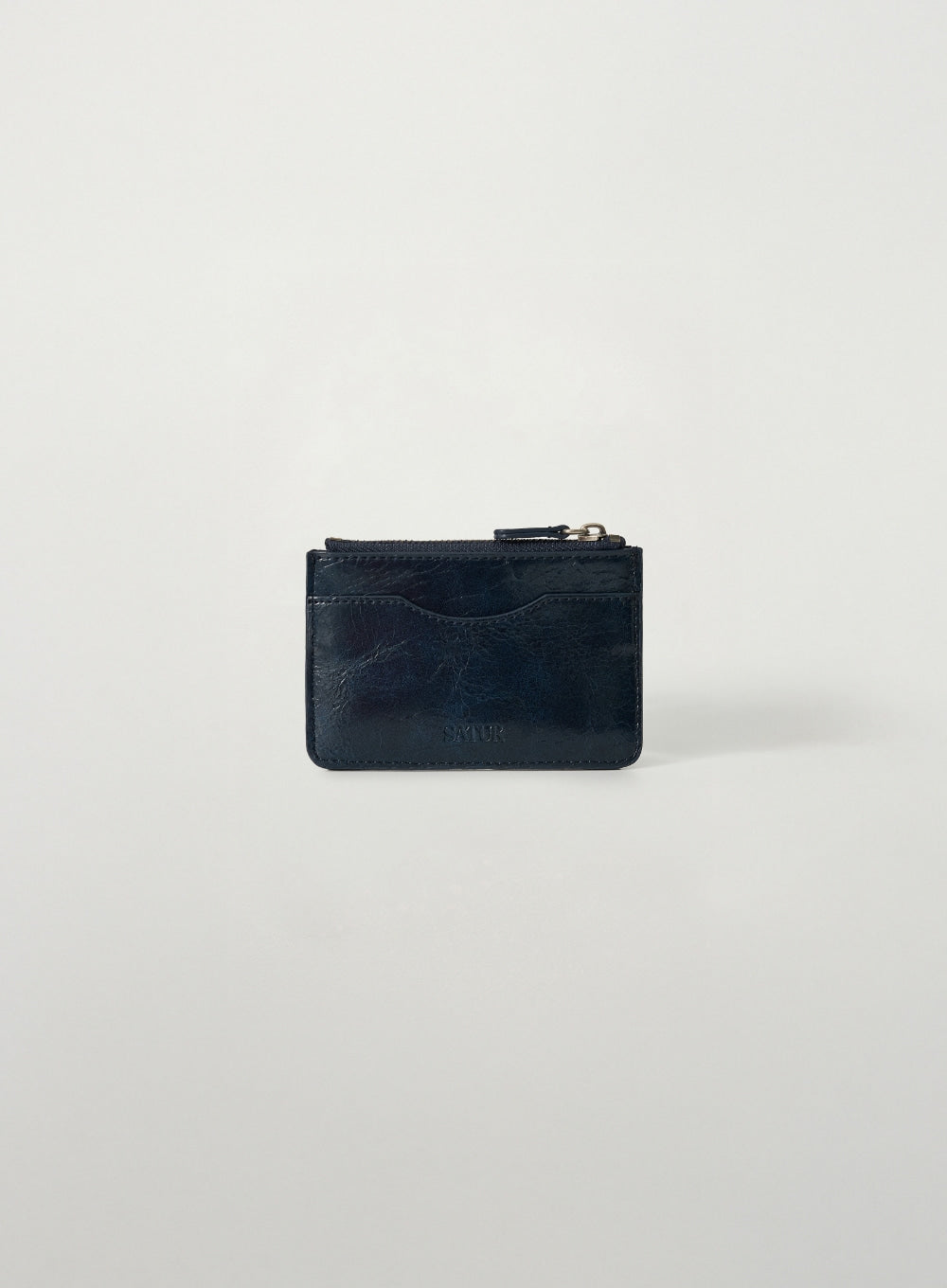 satur Vintage Buckle Card Wallet - Navy - View 2