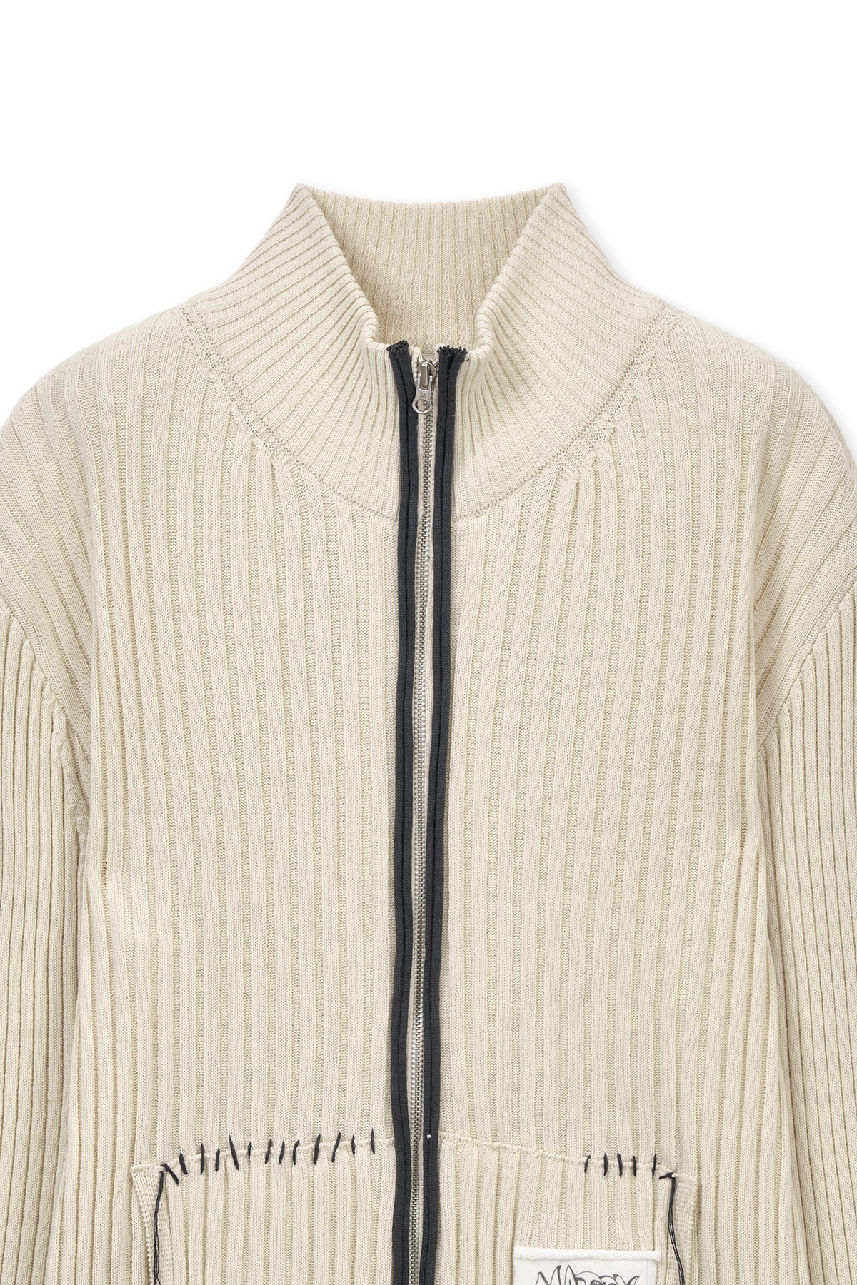[matinkim] Handcraft Slim Fit Cardigan IN Light Beige
