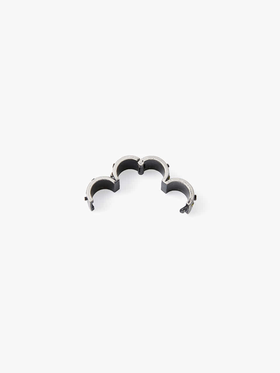 Margesherwood Double Bag Ring flat vintage silver