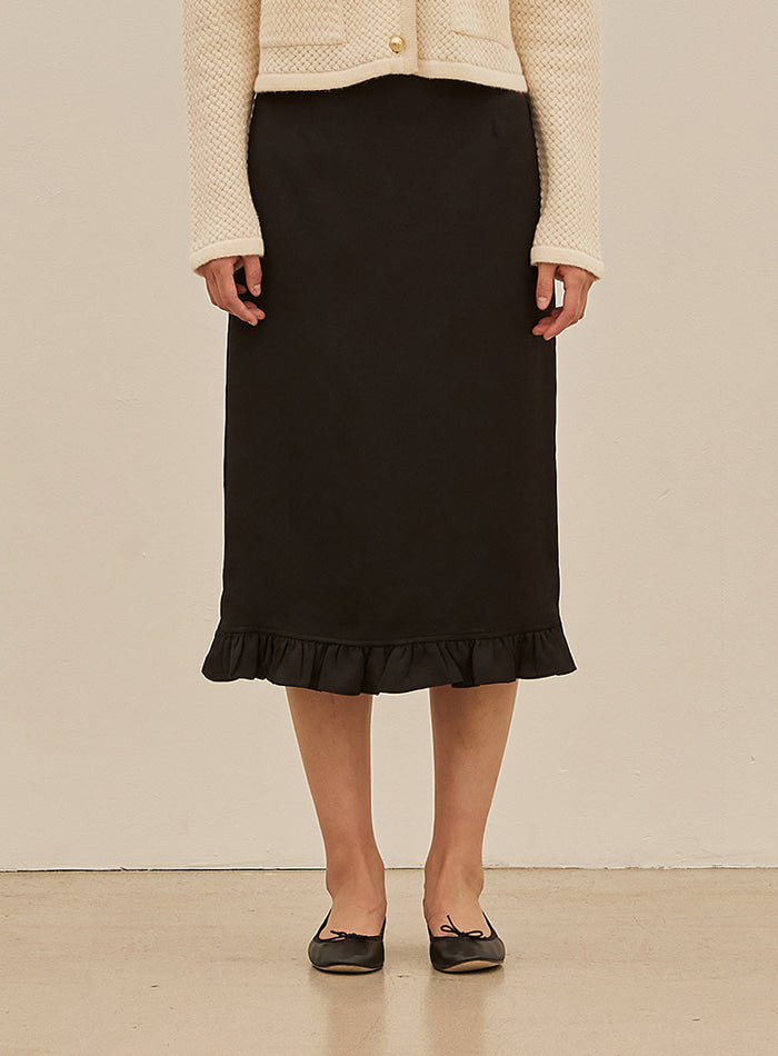 Mango Maniplease Peony Satin Skirt