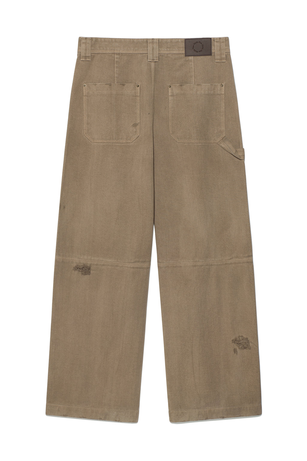 [matinkim] Vintage Painting Carpenter Pants For Men IN Beige