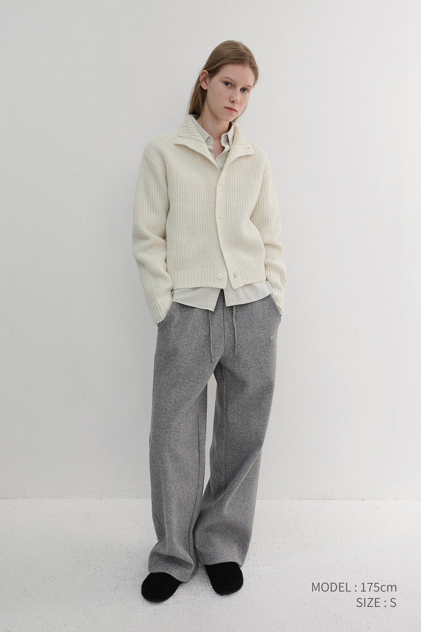 Dunst Unisex Jersey Wide Pants Melange Grey