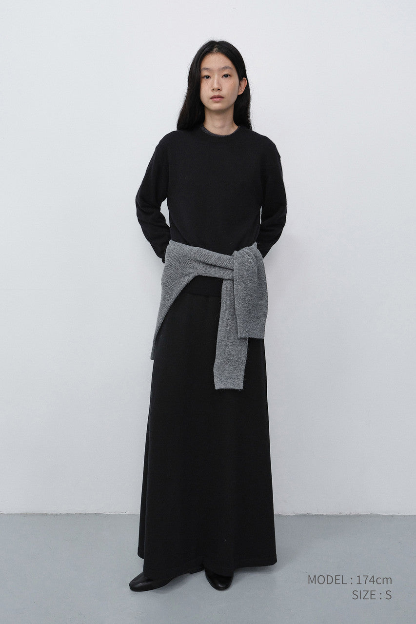 Dunst Knitted Maxi Skirt Black