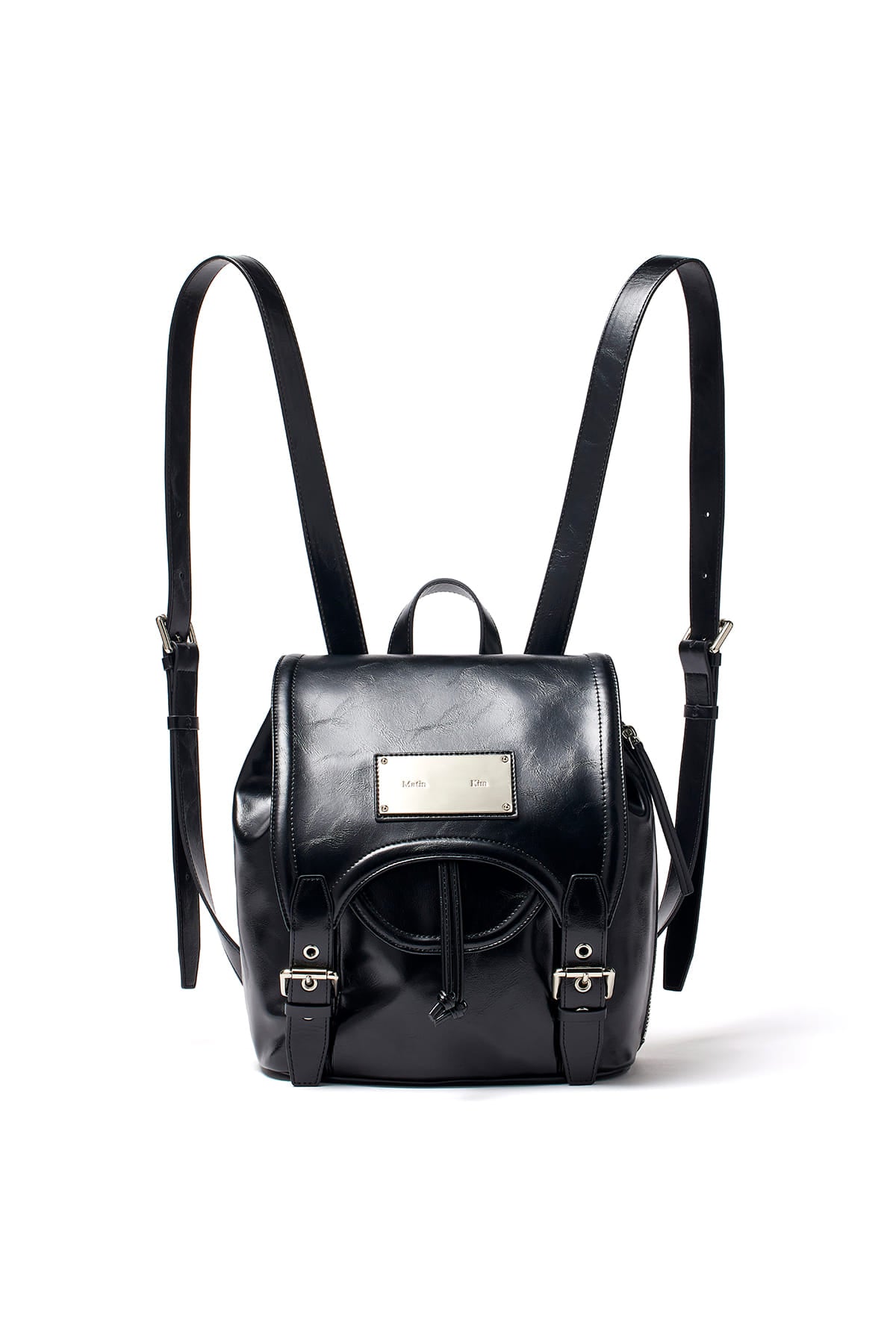 [matinkim] BUCKLE DETAIL BACK PACK IN BLACK
