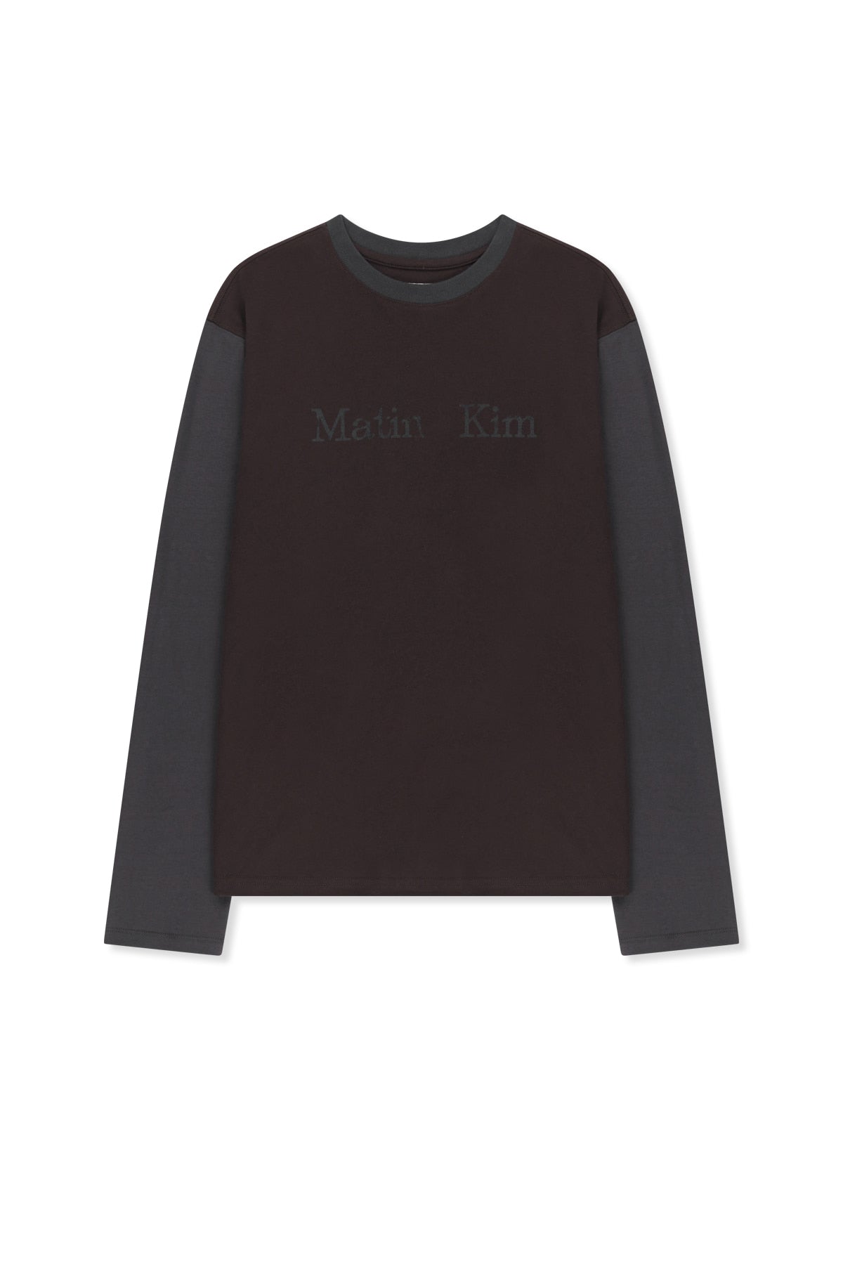 Matinkim Tonal Block Logo Top IN Brown