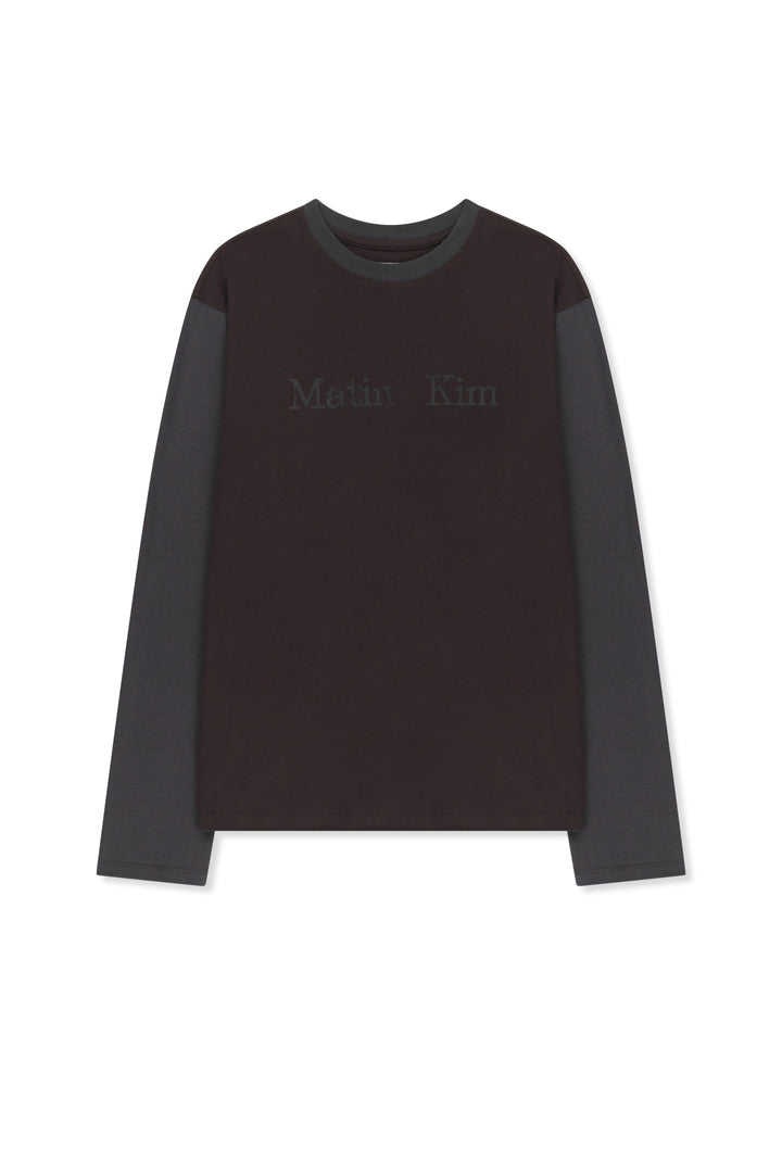 Matinkim Tonal Block Logo Top IN Brown