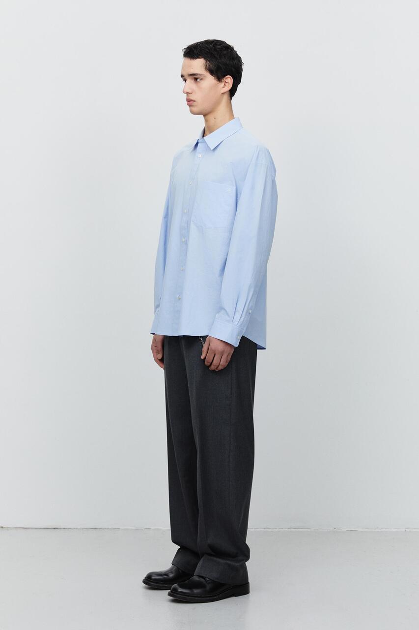 Dunst Semi-Wide Slacks Melange Grey