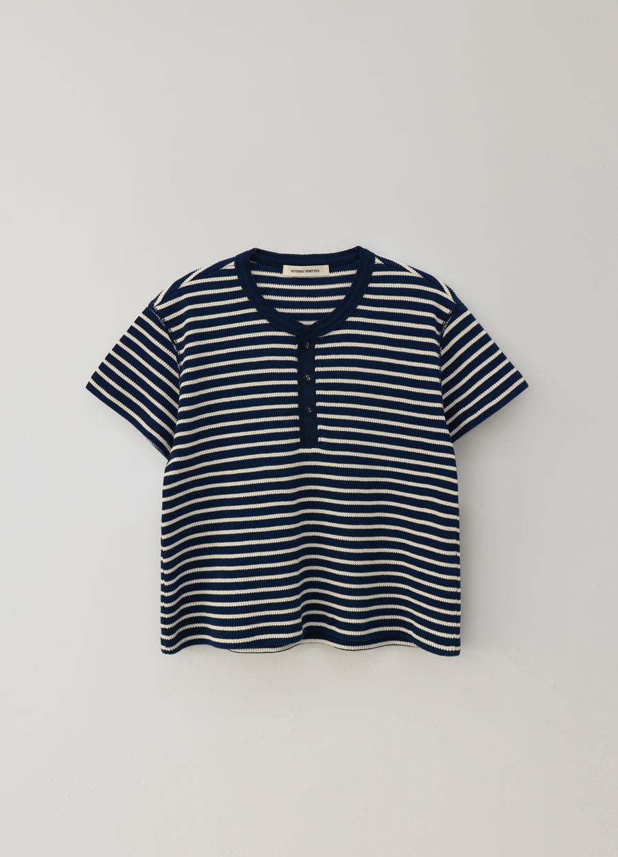Nothing Written Penico stripe t-shirt (Navy)