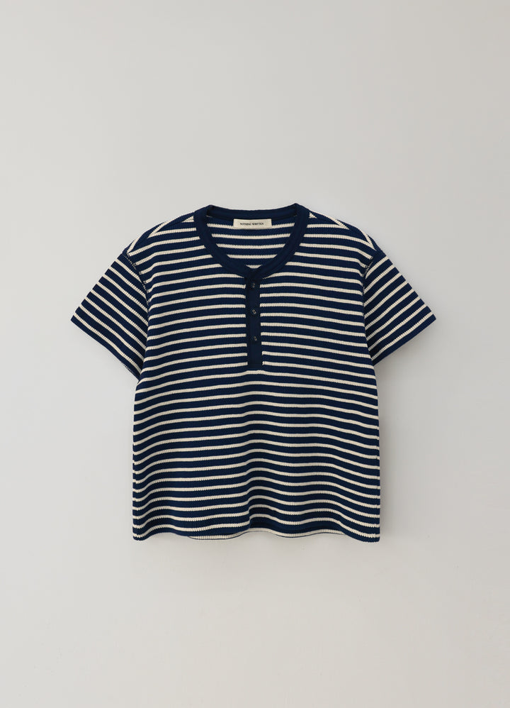Nothing Written Penico stripe t-shirt (Navy)