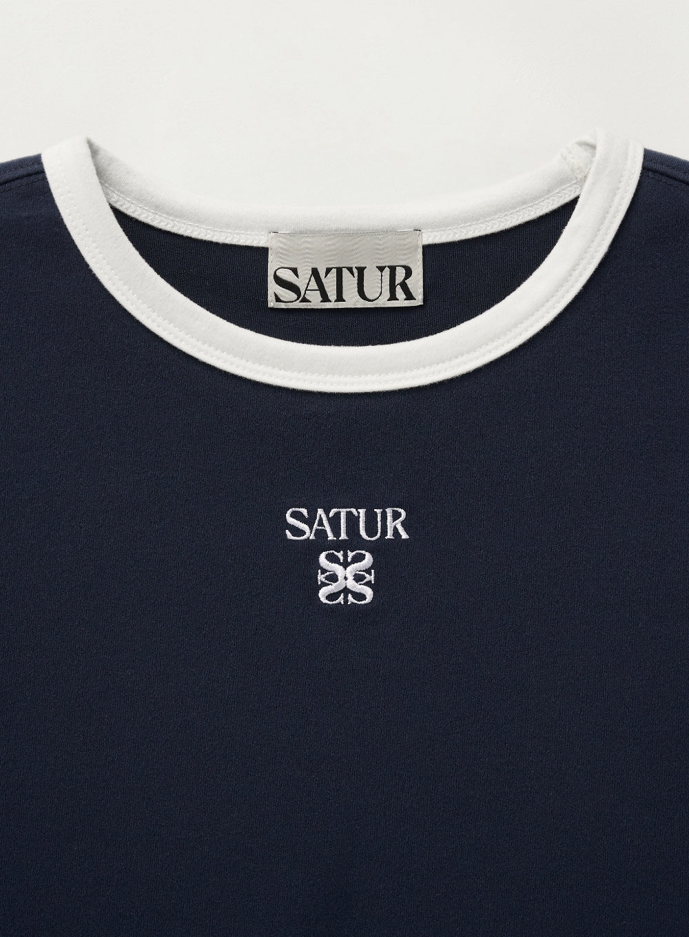 [satur] (W) Apero Crop Ringer T-Shirt - Navy