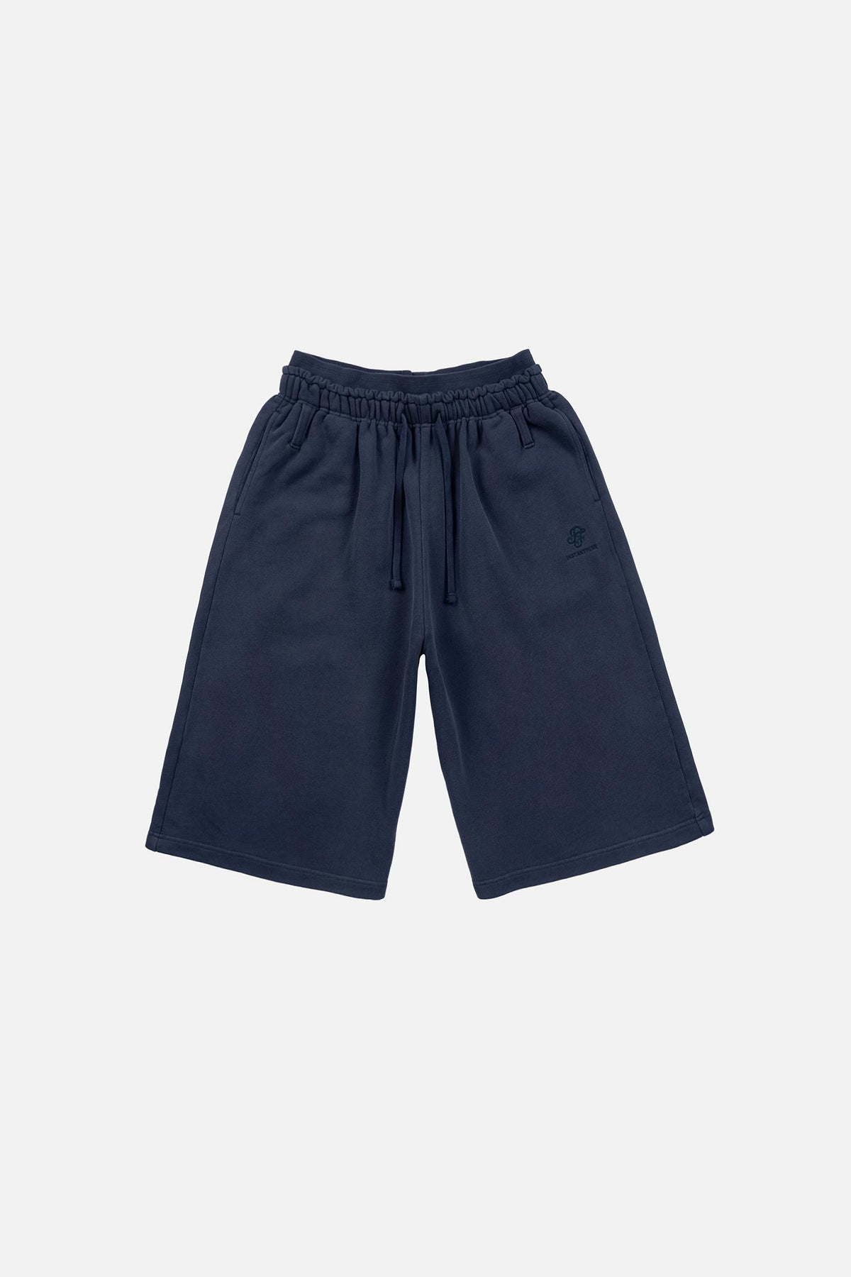 Instantfunk Washed Double Waist Burmuda Pants - Navy