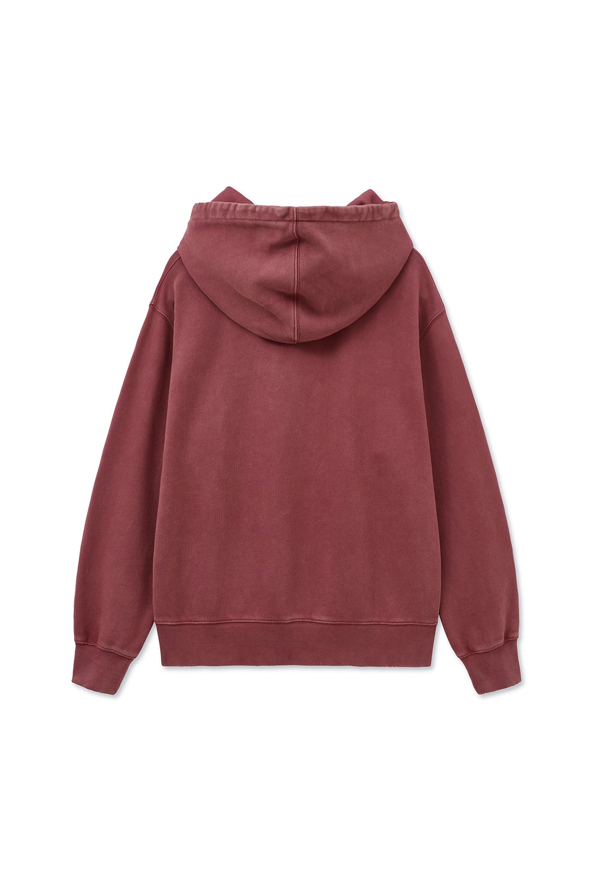 [matinkim] VINTAGE COLOR DYING LOGO HOODY IN RED