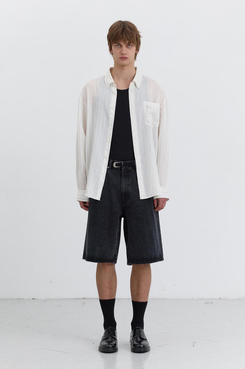 Dunst Bermuda Denim Shorts Black