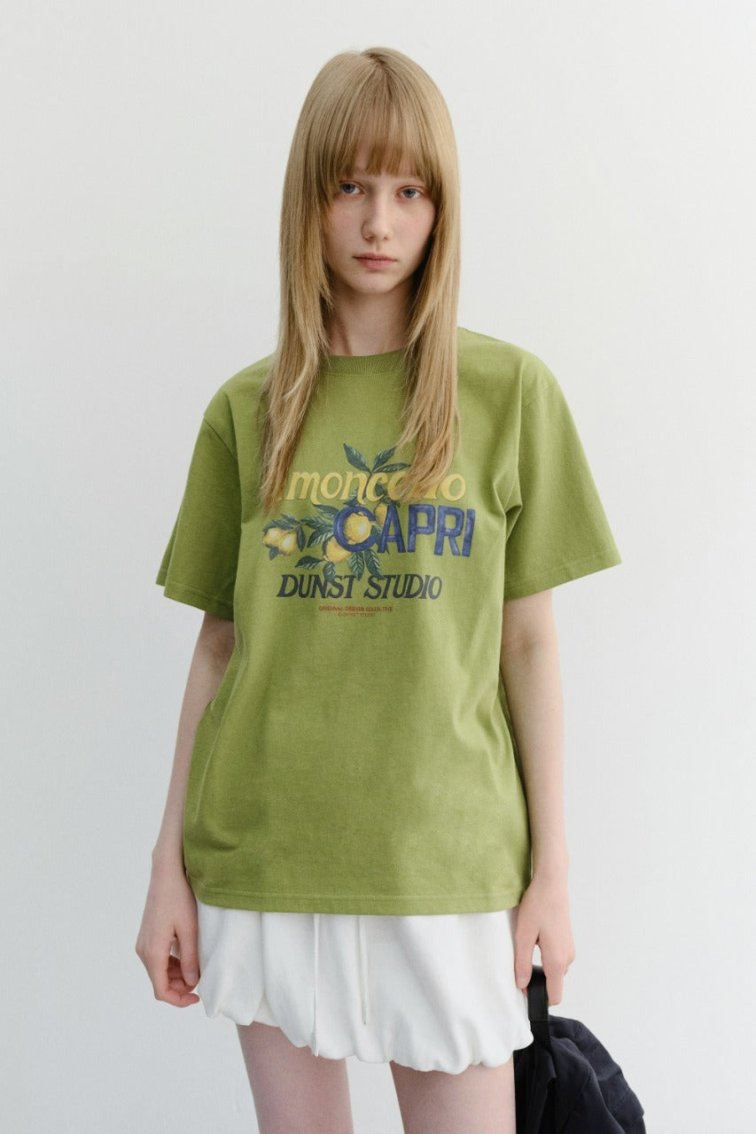 Dunst Unisex Limoncello T-Shirt Olive Green