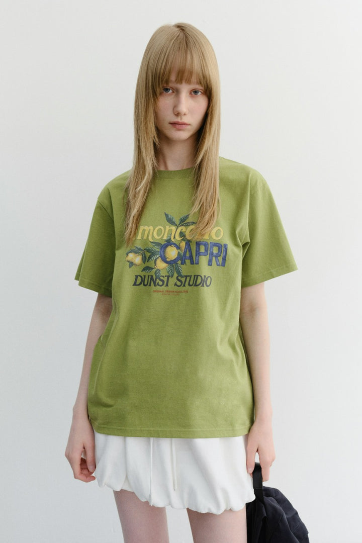 Dunst Unisex Limoncello T-Shirt Olive Green