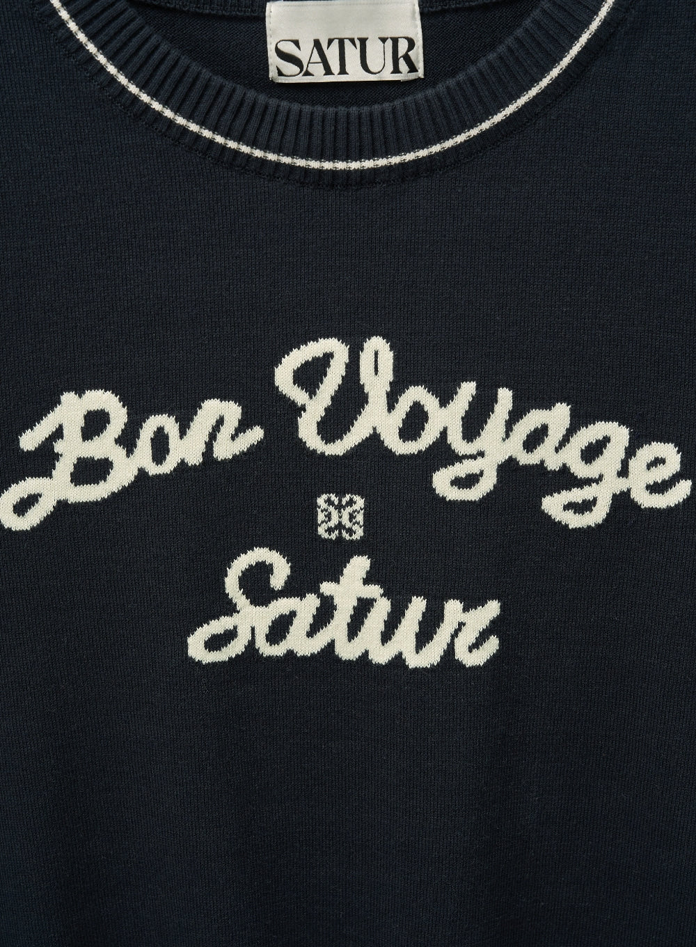 [satur] (W) Bon Voyage Puff Knit - Navy