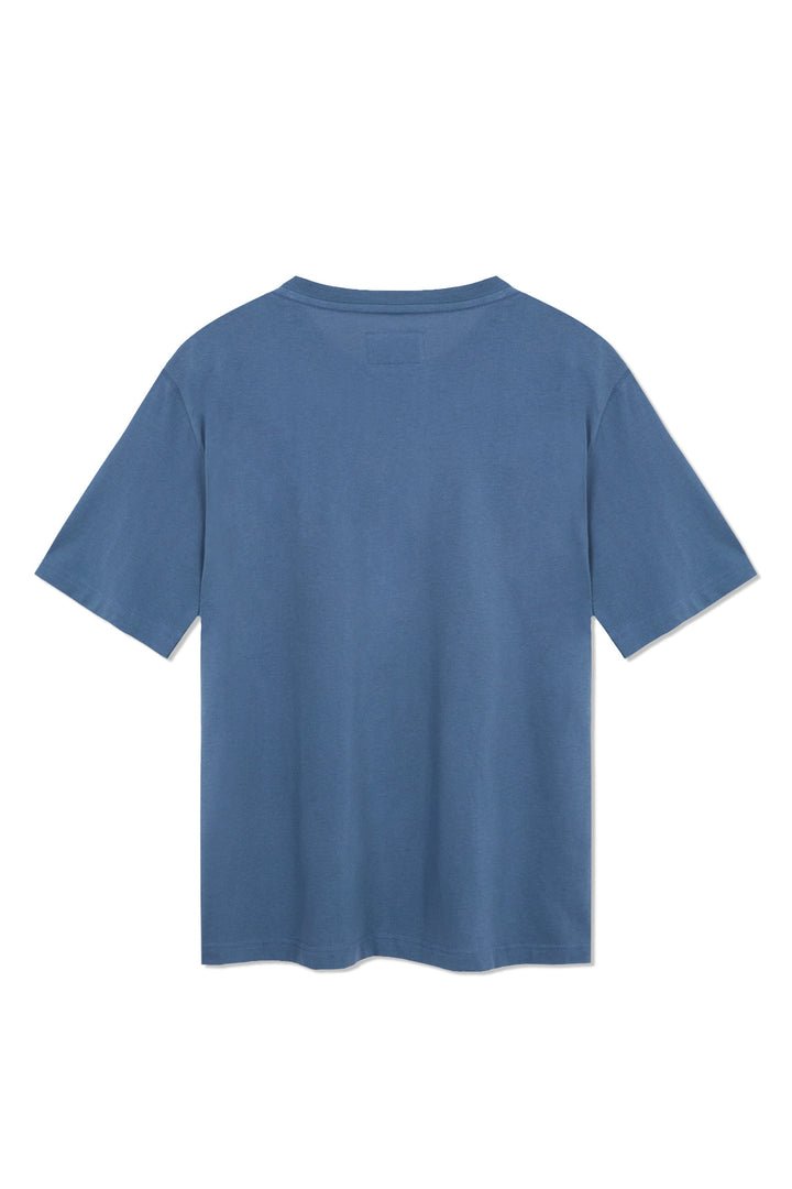 Matinkim Wavy Logo Graphic Top For Men IN Blue
