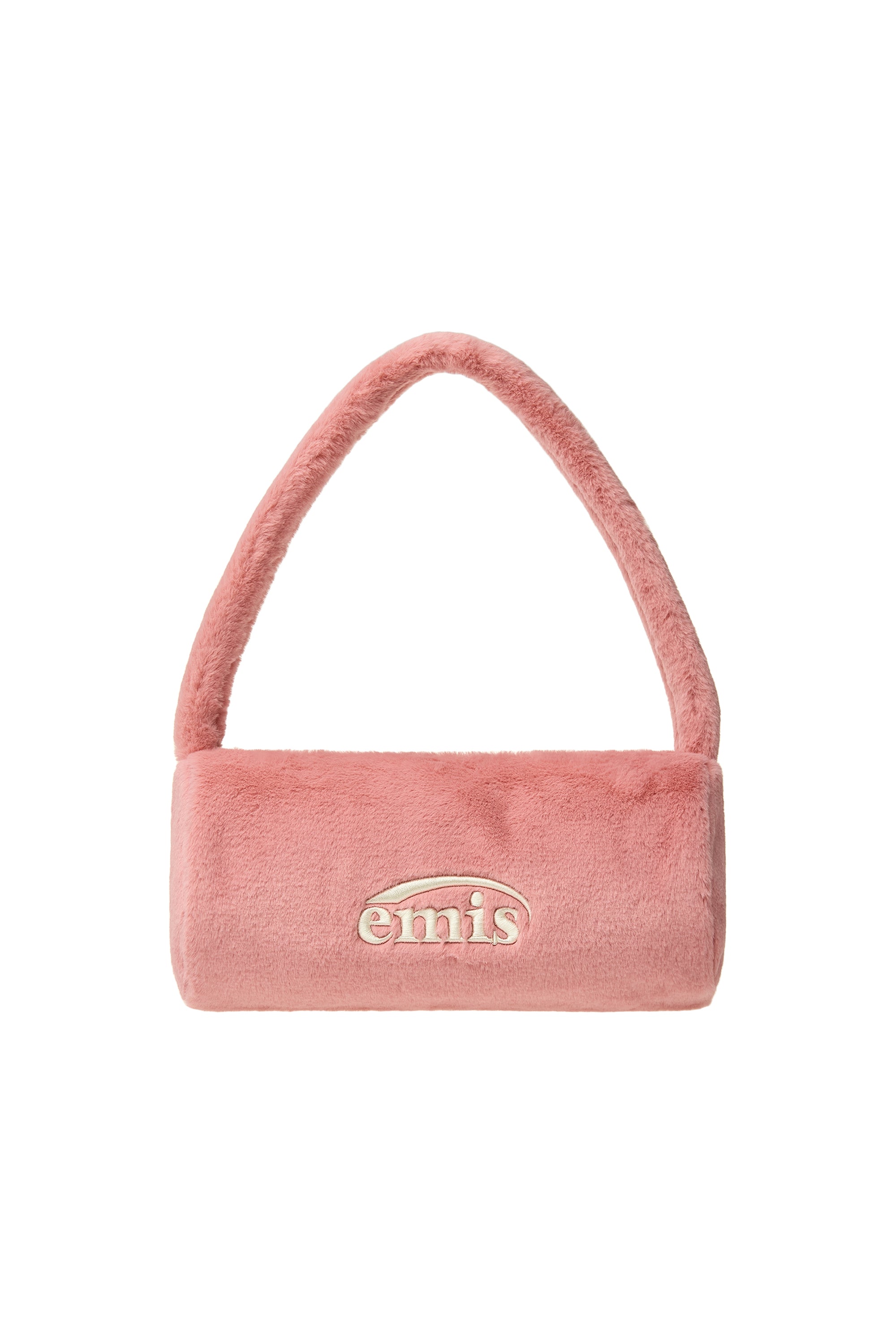 FUR CYLINDER BAG-PINK