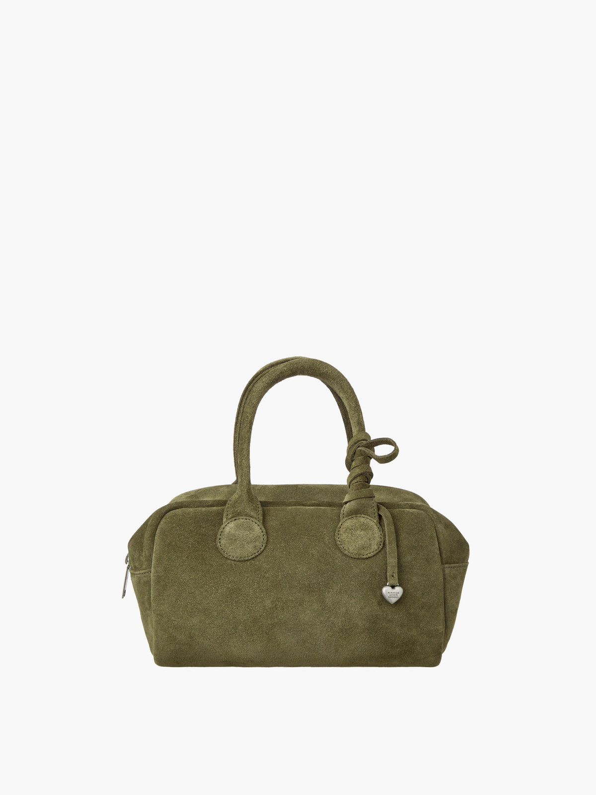Margesherwood Heart Charm dark olive suede