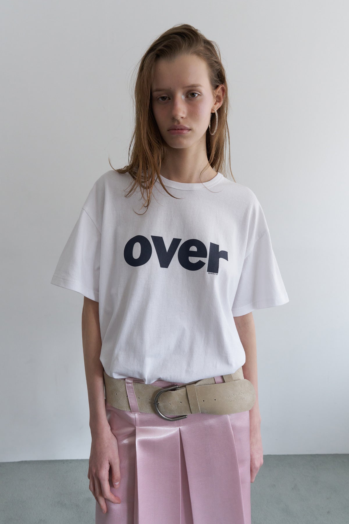 Overdueflair Over Lettering T-Shirt White