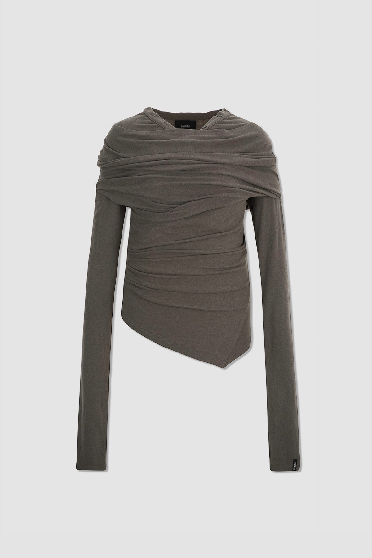 Matinkim Off Shoulder Detail Top IN Grey