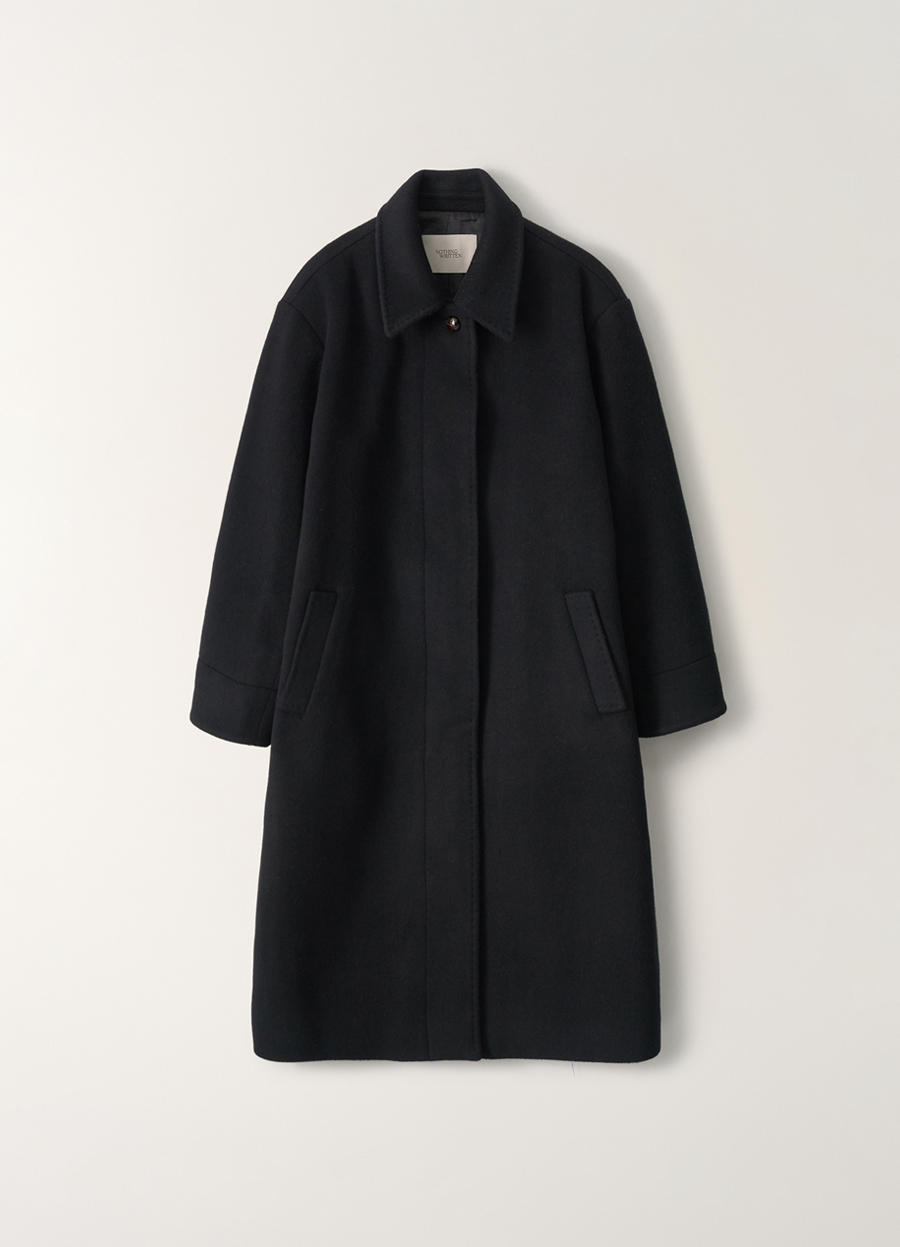 Nothing Written Papa single-breasted coat (Black)