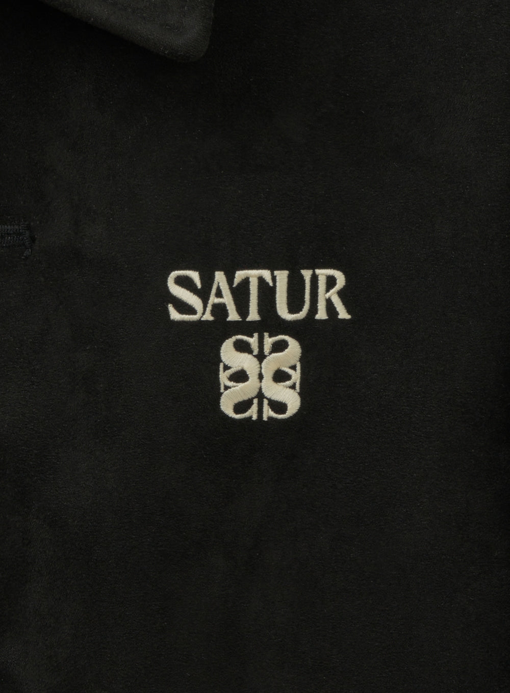 [satur] (W) Teo Faux Suede Short Jacket - Pirate Black