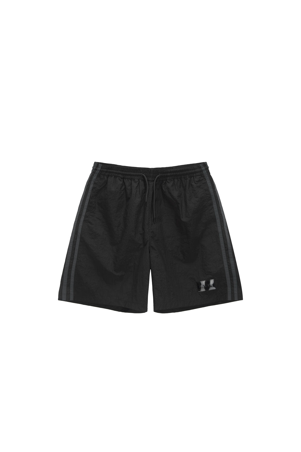 Matinkim Side Point Nylon Half Shorts For Men IN Black