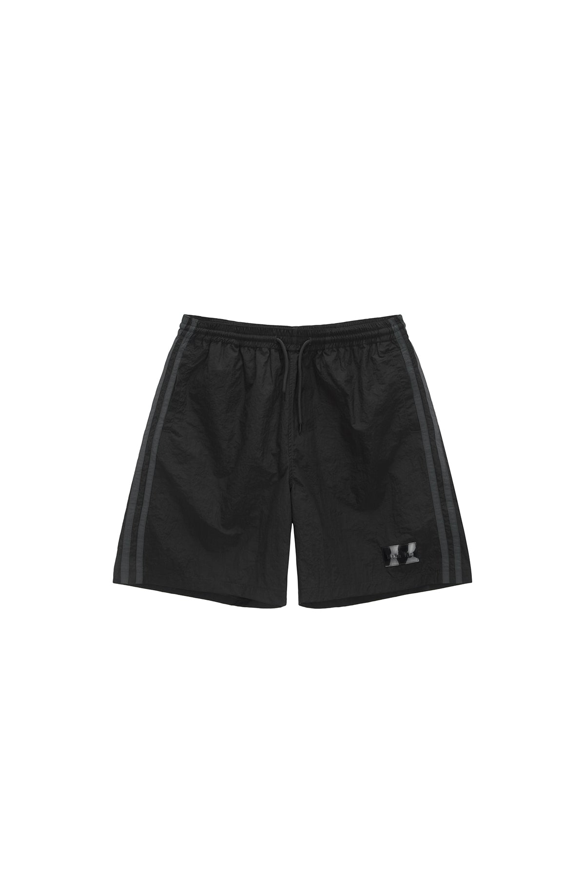 Matinkim Side Point Nylon Half Shorts For Men IN Black