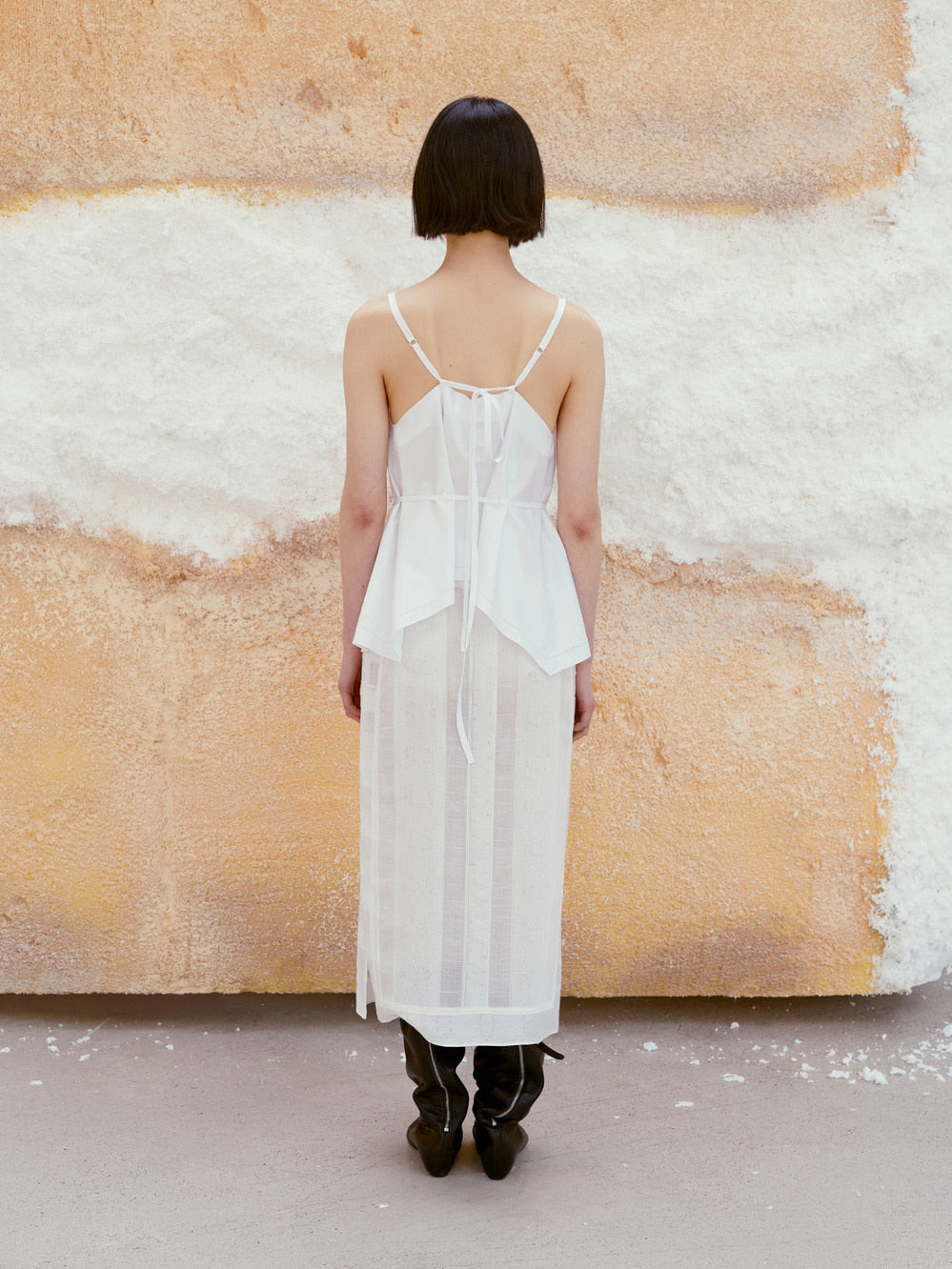 Low Classic Flared Sleeveless Top White