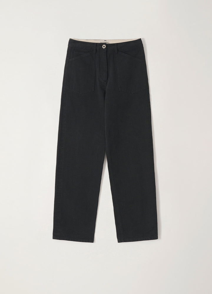 Nothing Written Pet selvage straight pants (Charcoal)