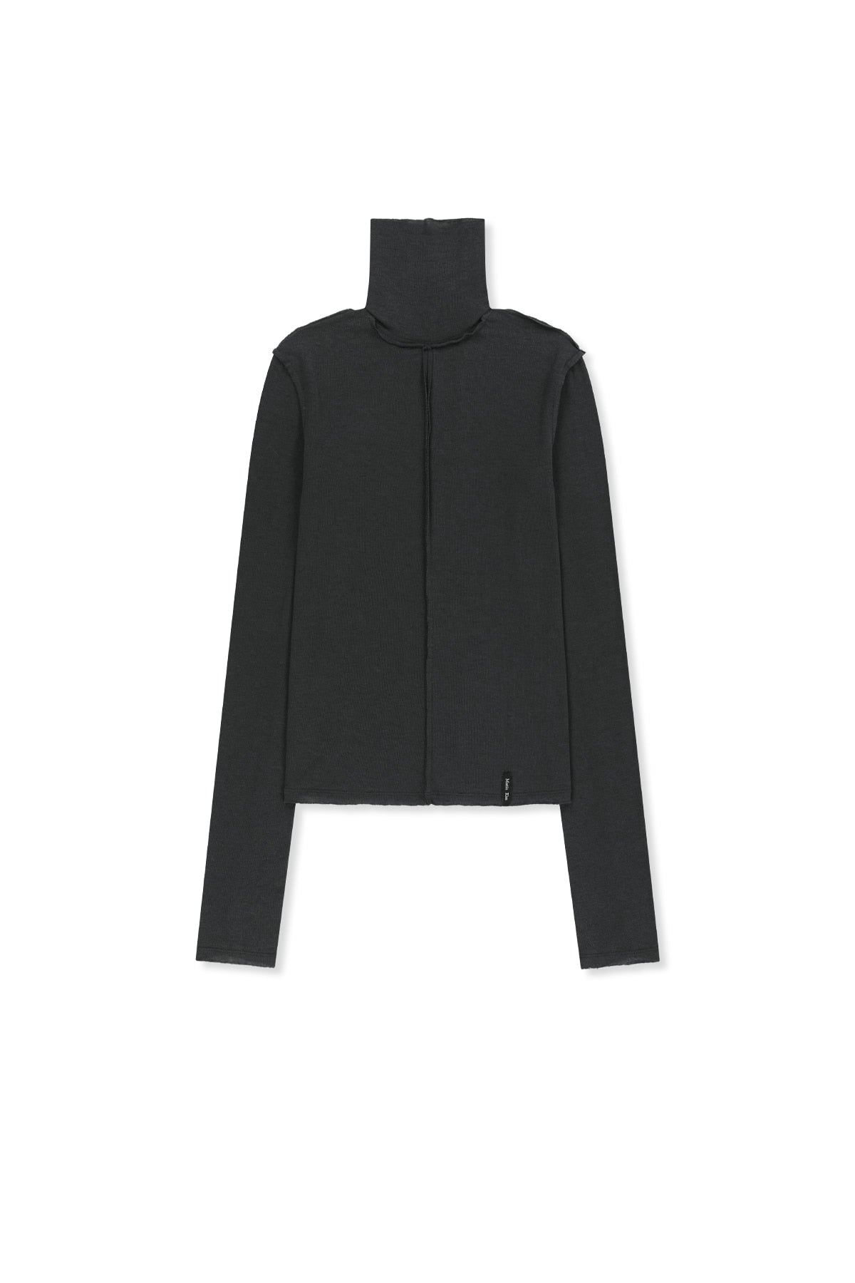 Matinkim Raw Cut High Neck Top IN Charcoal