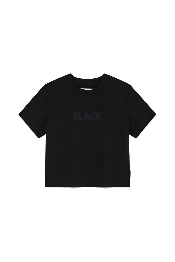 Matinkim Color Name Printing Top IN Black