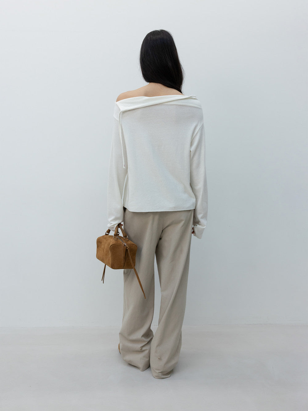Low Classic Off-Shoulder Cotton Jersey Top Ivory